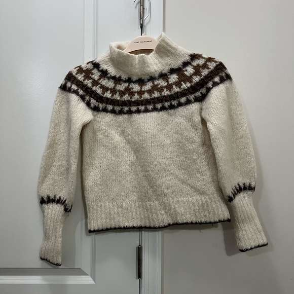 Nicholas Cream Knit Polina Sweater Size XS $345 - Picture 2 of 7
